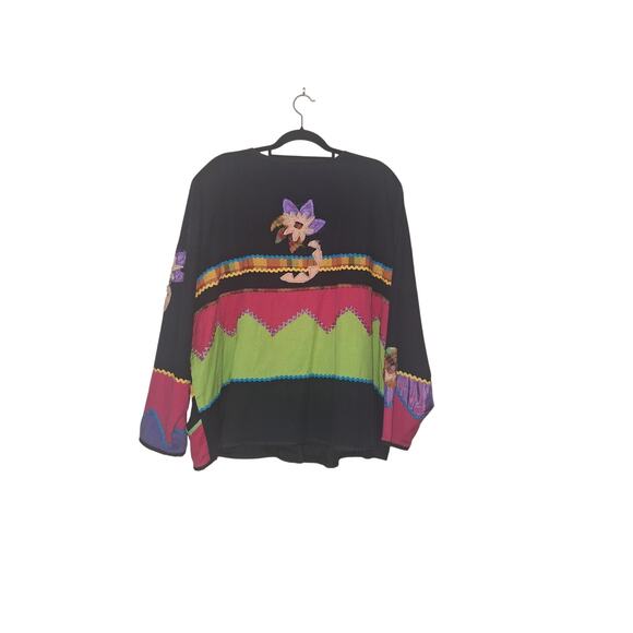 Vintage Fashion Bug Patchwork Dopamine Jacket Women Plus Size 26/28 Festival - Picture 2 of 7